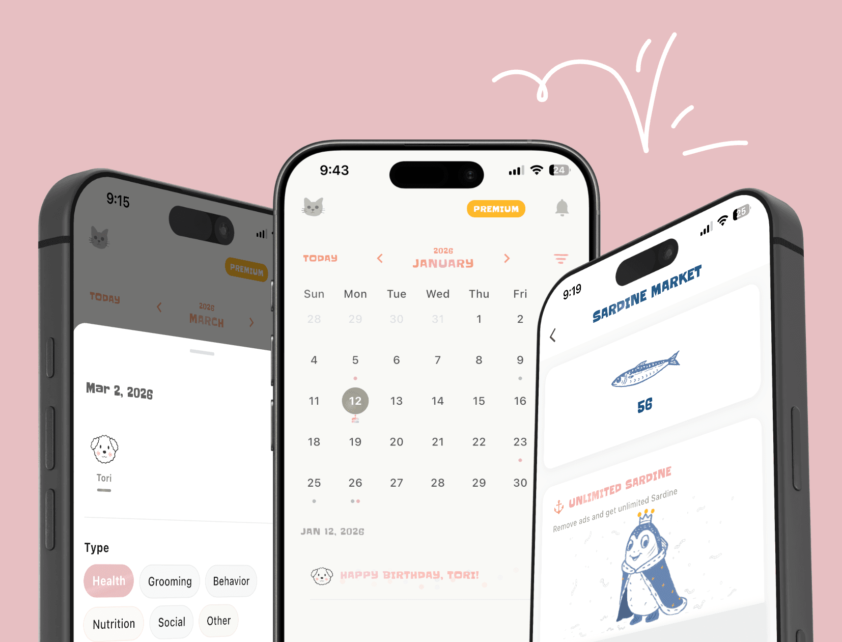 Tailog — shared pet calendar for vet visits, grooming, medication, and daily care your whole family can trust
