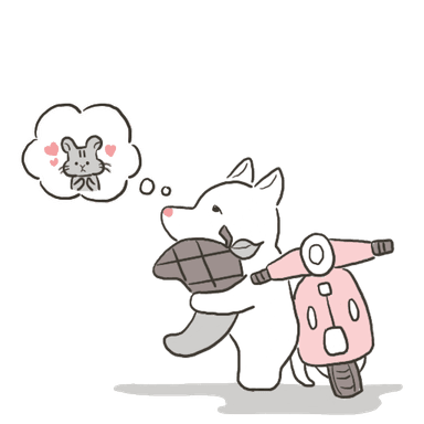 PawFive mascot thinking about finding dog friends